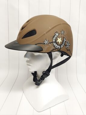 Troxel 'Rebel' Equestrian Riding Helmet M Brown Flip Fold Lightweight